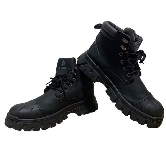 Kelodon Mens Size 9.5 Black Waterproof Steel Toe Memory Foam Non Slip Work Boots main image 6